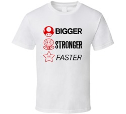 Cool Classic Nintendo Game Super Mario Bigger Stronger Faster Video Ga