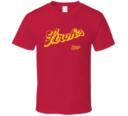 Cool Retro 80s STROHAS  Beer T Shirt