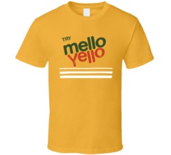 Retro 70's Cool Try Mello Yellow Soda Pop Drink T Shirt