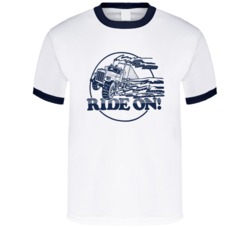 Cool Retro 70's Movie White Line Fever Ride On T Shirt