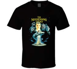 Cool Retro 80s Movie The Neverending Story Movie Poster  T Shirt
