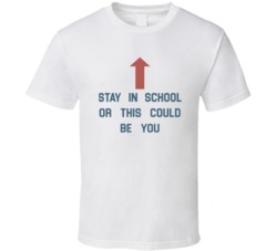Cool Retro 80's Married With Children Stay in School TV Show  T S