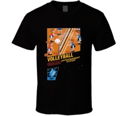 Cool Retro Nintendo Video Game Volleyball Box Cover Art Video Game T S