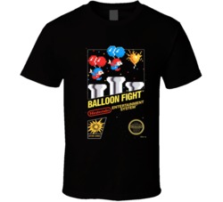 Cool Retro Nintendo Video Game Ballon Fight Box Cover Art Video Game T