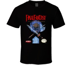 Cool Final Fantasy Nintendo Classic Video Game Box Cover Distressed T 