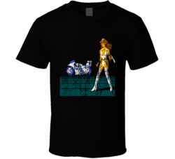 Classic Retro Video Game Mach Rider Final Level Character Distressed N
