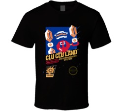 Classic Retro Video Game Clu Clu Land Nintendo Video Game T Shirt