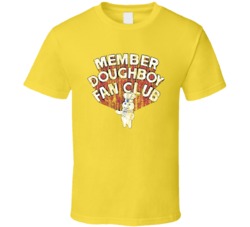 Cool Retro Member Doughboy Fanclub 80's Distressed  T Shirt