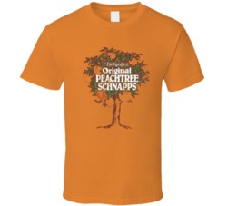 Cool Retro PEACHTREE SCHNAPPS Dekuyer 80's Distressed T Shirt