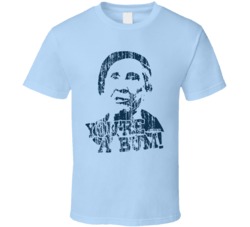 Cool Retro Movie Rocky Mickey Youre a Bum Distressed T Shirt