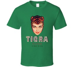 Cool Retro Cigarette Pack Tigra Belgique 80's T Shirt