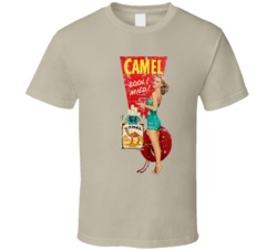 Cool Camel Cigarette sign 1940s Advertisement Retro Distressed T Shirt
