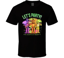 Cool Five Nights At Freddy's Let's Party Video Game T Shirt