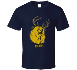 Cool Funny Half Bear Half Deer Beer  T Shirt