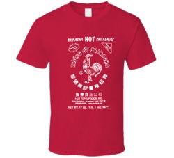 Cool Sriracha Hot Chili Sauce Distressed T Shirt