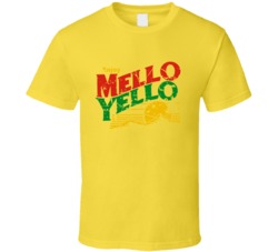 Cool Classic Retro Enjoy Mello Yellow Soda Drink Distressed T Shirt