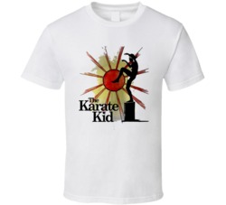 Cool 80's Movie The Karate Kid Crane Kick Movie Poster  T Shirt