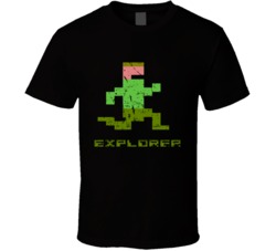 Cool Pitfall Video Game Atari Explorer Character Distressed T Shirt
