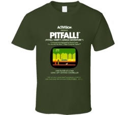 Cool Pitfall Video Game Atari Cartridge  T Shirt