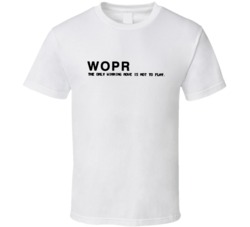 Cool Cult Classic Movie War Games WOPR The Only Winning Move  T Shirt