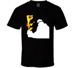 Cool Game of Thrones Beric Dondarrion Flame on Silhouette T Shirt