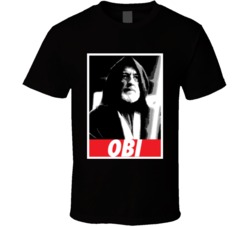 Cool Obi Wan Kenobi Funny Star Wars Obey Parody Movie  T Shirt