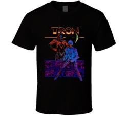 Cool Retro 80's Movie TRON Poster Distressed  T Shirt