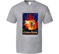 Cool Retro 80's Clash of the Titans movie poster Distressed T Shi
