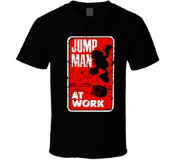 Cool Retro Nintendo The Original Jumpman Super Mario Bros Distressed T