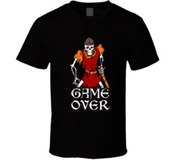 Cool Retro Arcade Game Dragon's Lair Game Over Distressed T Shirt