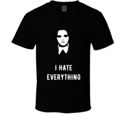 Cool Addams Family Chirstina Ricci I Hate Everything T Shirt
