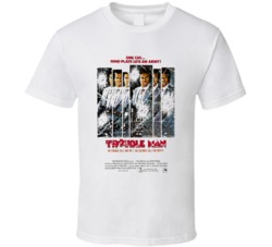 Cool Retro 70's  Movie Trouble Man Distressed T Shirt