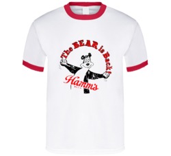 Cool Retro Hamm's Beer Bear is Back Distressed T Shirt