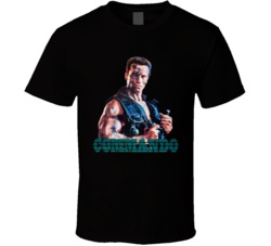 Cool Retro 80's Movie Cult Classic Commando  Schwarzenegger Poste