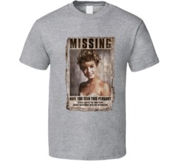 Cool Laura Palmer Twin Peaks Missing Distressed Style Retro   T Shirt
