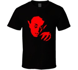 Cool Halloween Horror Movie Nosferatu Red Silhouette big head T Shirt