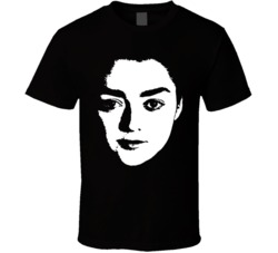 Cool Arya Stark Game of Thrones Big Silhouette  T Shirt
