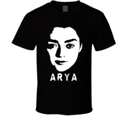 Cool Arya Stark Game of Thrones Big Silhouette 2 T Shirt