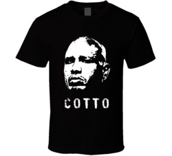 Cool Miguel Cotto Professional Boxer Big Head Silhouette Boxing  T Shi