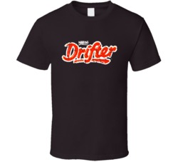 Cool Retro Chocolate Drifter Distressed  T Shirt