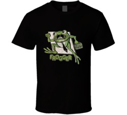 Cool Retro Video Game Frogger Arcade Distressed T Shirt