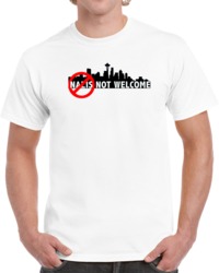 Cool Nazis Not Welcome Seattle Skyline Anti Facist T Shirt