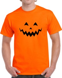 Cool Funny Halloween Big Head Pumpkin Silhouette Costume T Shirt