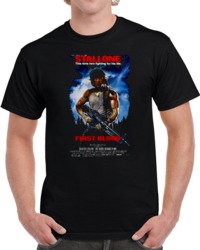 Cool Classic Rambo First Blood 80's Movie Poster T Shirt