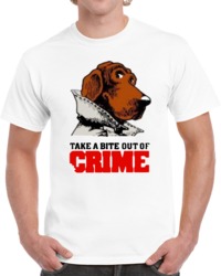 Cool 80's McGruff The Crime Dog Take a Bite out of Crime Retro  T