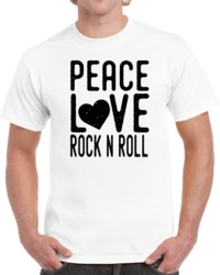 Cool Peace Love And Rock N Roll  T Shirt