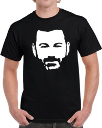 Cool Jimmy Kimmel Big Head Silhouette Late Night Host T Shirt