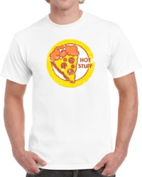 Cool Retro Scratch and Sniff Pizza Hot Stuff Sticker 90's T Shirt
