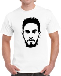 Cool F1 Racing Champion Lewis Hamilton Big Head Silhouette T Shirt