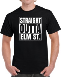 Cool Nightmare On Elm Street Freddy Kruger Straight Outta Parody T Shi